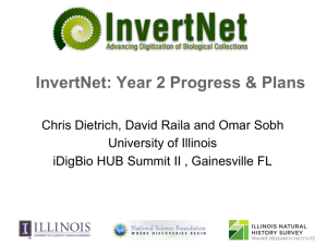 InvertNet: Year 2 Progress & Plans