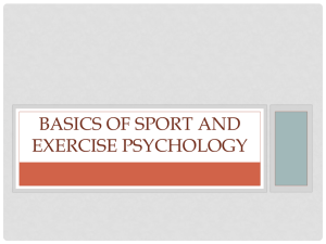 Basics of Sports and Exercise Psychology