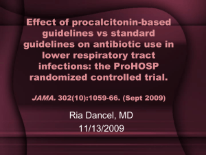 Effect of procalcitonin-based guidelines vs standard guidelines on