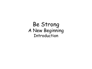 Be Strong, Introduction - Deaf Liberty Baptist Church