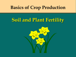 Basics of Crop Production I