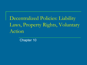 Liability Laws, Property Rights, Voluntary Action