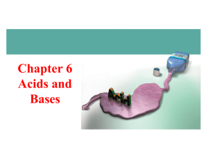 Chapter 6 Acids and Bases