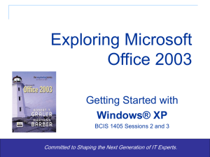 Essentials of Windows XP