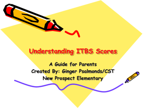 Understanding ITBS Scores