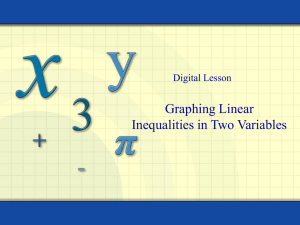 4.1: Graphing Linear Inequalities in Two Variables