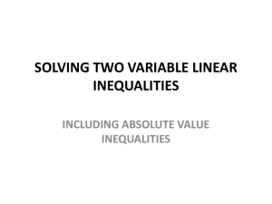 solving two variable linear inequalities