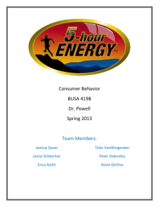 5 Hour Energy Consumer Behavior Report