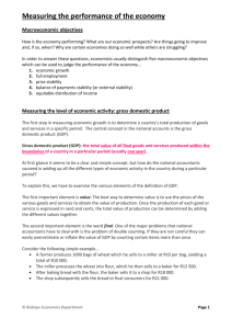 Measuring the level of economic activity: gross - Learning