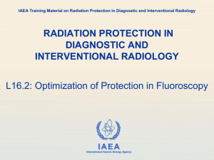 16. Optimization of protection in fluoroscopy