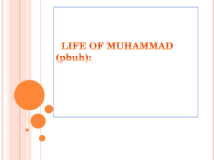 LIFE OF MUHAMMAD (pbuh)