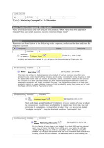 Single Product Development Risks (graded)