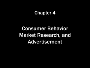 Chapter 4 Consumer Behavior, Market Research, and Advertisement