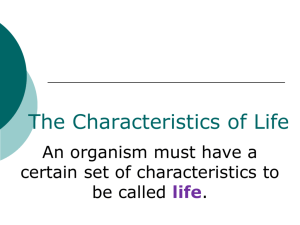 Characterisitics of Life