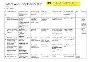 Year 9 History Schemes of Learning