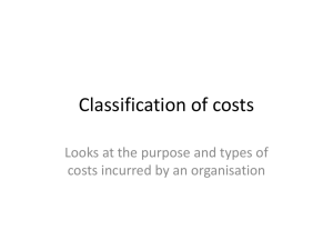 Classification of costs
