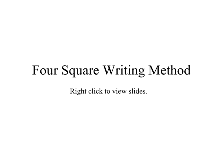 four-square-writing-method