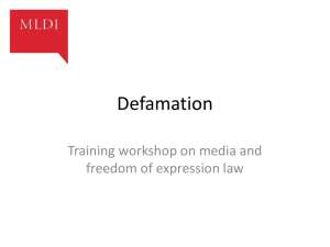 Powerpoint presentation 5: defamation