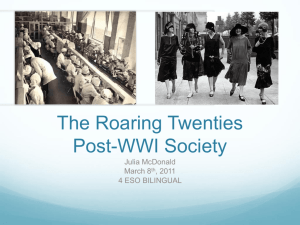 The Roaring Twenties Post-WWI Society