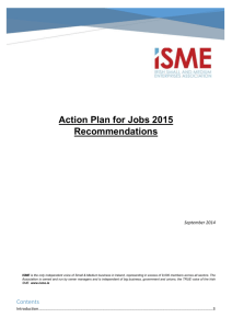 Action Plan for Jobs 2015 Recommendations
