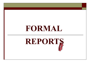 formal reports - Luzerne County Community College