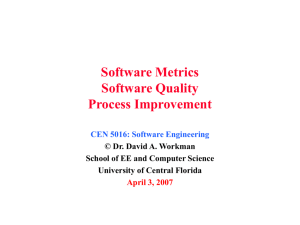 Software Metrics and Process Improvement