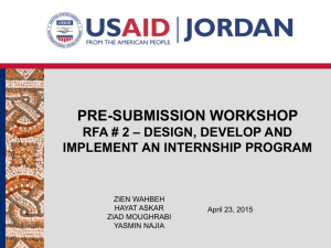 PowerPoint Presentation - Jordan Competitiveness Program (JCP)