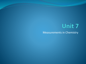 Unit 7 Measurements dimensional analysis and