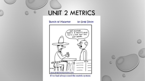 Unit 2 Metrics - Kowenscience.com