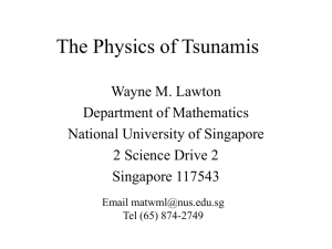 Tsunami - Department of Mathematics