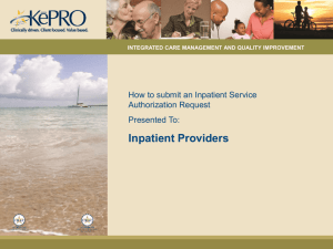 How to Submit an Inpatient Service