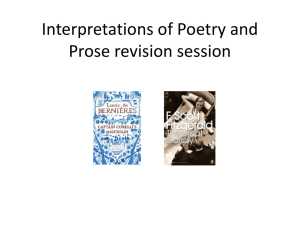 Interpretations of Poetry and Prose revision