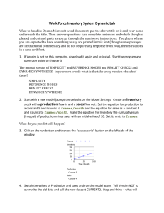 Work Force Inventory System Dynamic Lab