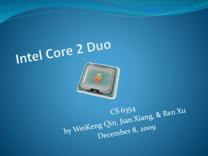 Intel Core 2 Duo - University of Virginia