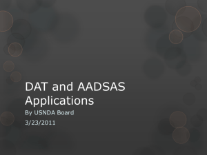 DAT and AADSAS Applications