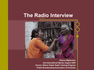 The Radio Interview - Isis International Manila