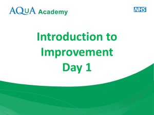 Introduction to Improvement Day 1 - Barts