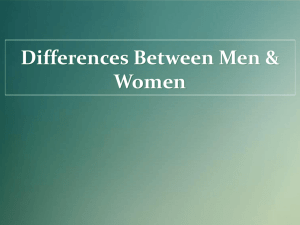 Differences Between: Men & Women