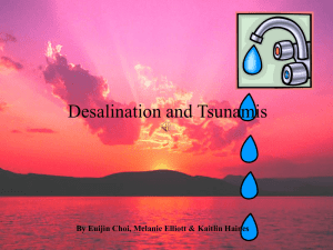 Is desalination suitable to sustain life after a tsunami?