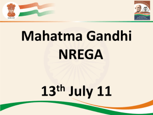 MGNREGA Presentation to Minister RD on 13 july,11