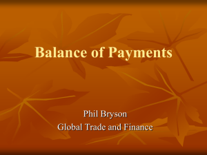 Balance of Payments and International Macro Economics