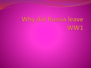 Why did Russia leave WW1