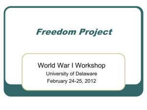 WWI-Overview - Teaching American History: Freedom Project