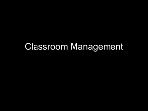 Classroom Management - CI204-ElementaryEd