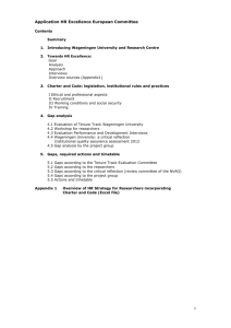 Application HR Excellence European Committee Contents Summary