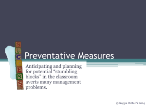 IV. Preventative Measures