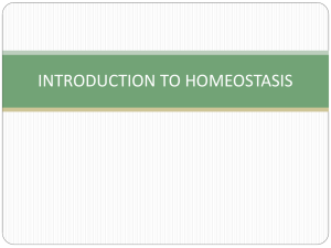 INTRODUCTION TO HOMEOSTASIS