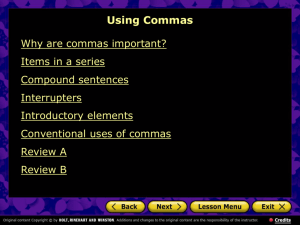 Comma Rules PP - North Allegheny School District