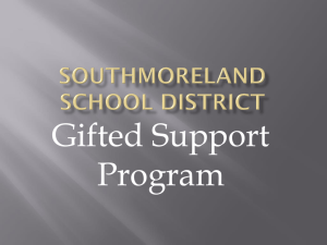 Gifted Program Review Powerpoint Presentation