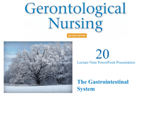 lecture 9: The Gastrointestinal System